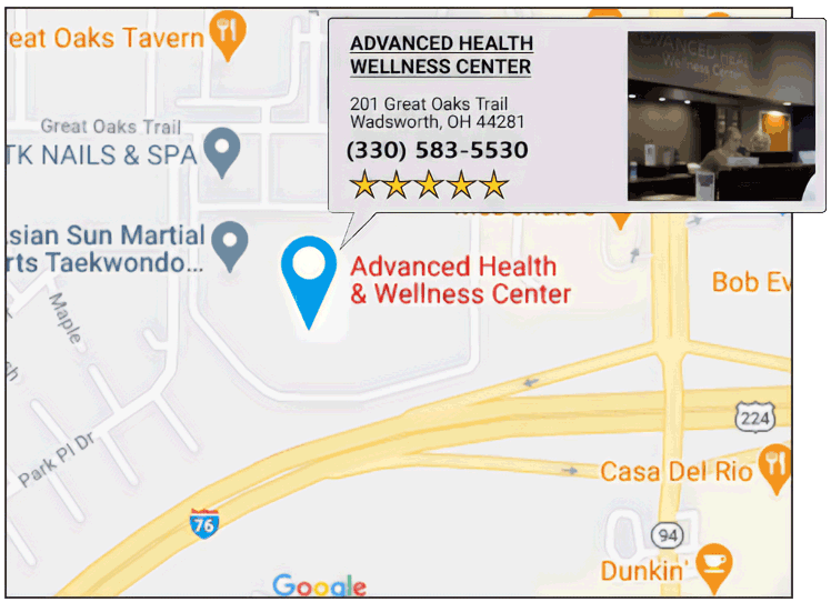 Advanced Health & Wellness Center 's location on google map