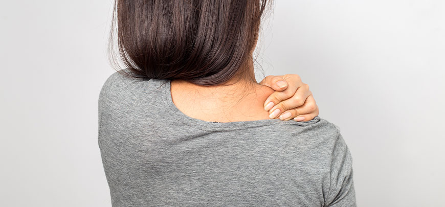 Patient experiencing shoulder pain and in need of Advanced Joint Pain Relief Solutions